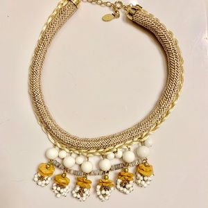 Statement necklace - white, yellow, and gold